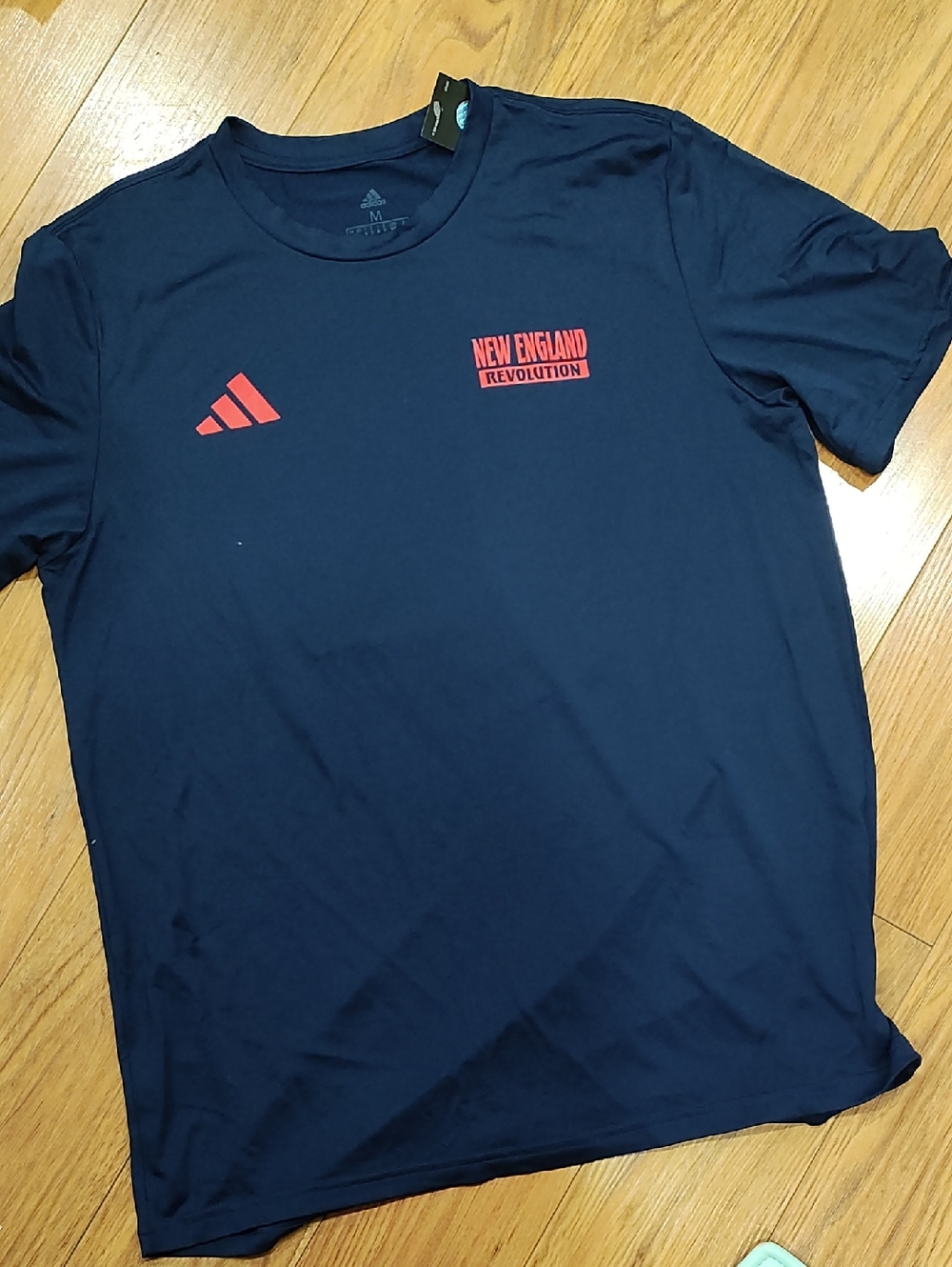 adidas Navy Short Sleeve New England Revolution Tee with Red Logos